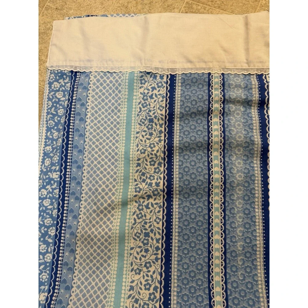 Vintage St Marys Joe Namath Double Flat Sheet Blue Floral Playmaker USA Hearts